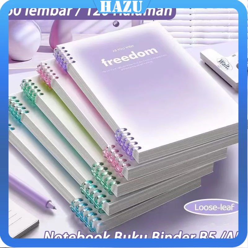 

60 Lembar/120 Halaman Buku Catatan B5 A5 Buku Tulis Sekolah Lucu Ring Notebook Aesthetic Lose Leaf Binder