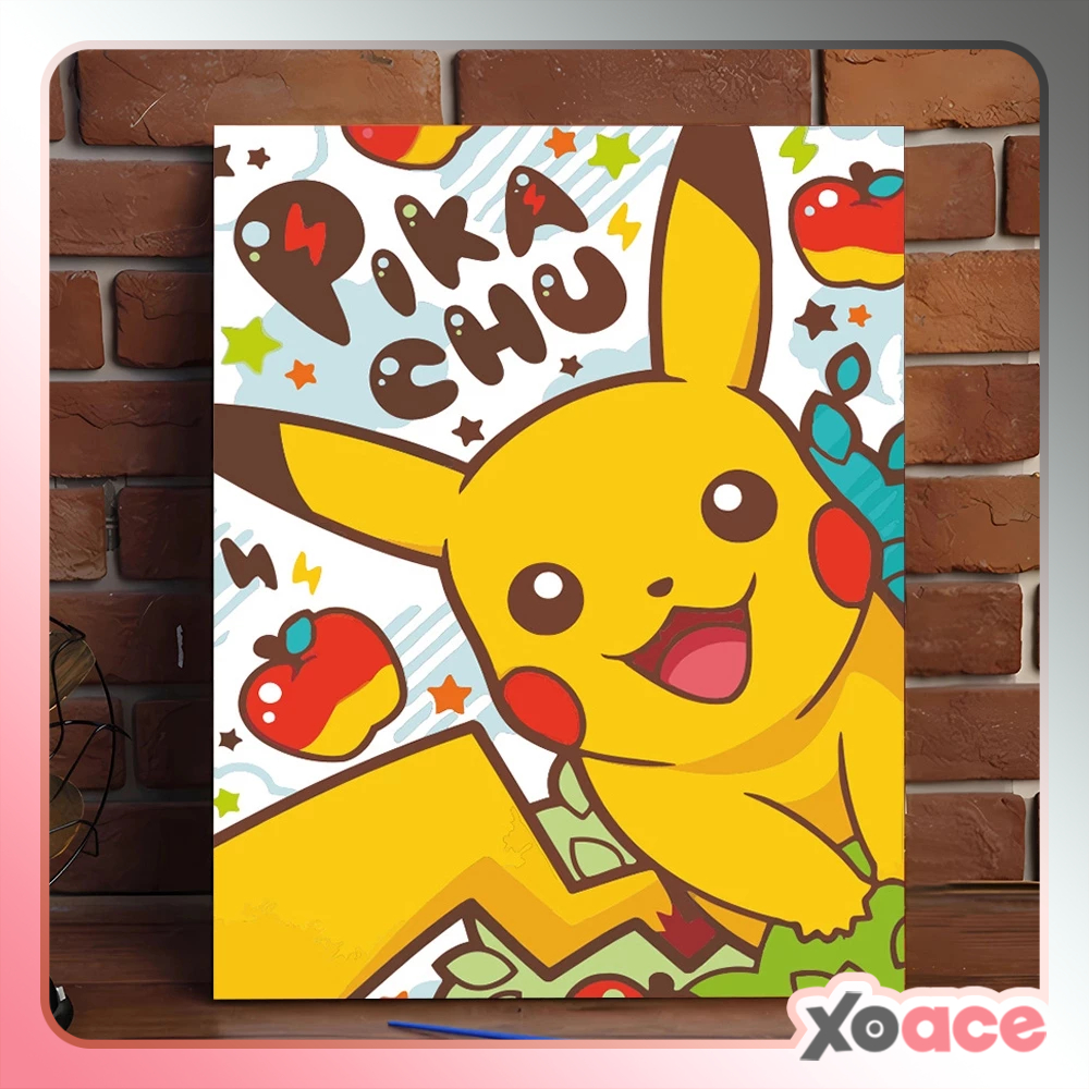 

40x50 DIY Paint By Number Painting By Numbers Kit Digital Lukisan Seri R Kartun Animal Pokemon