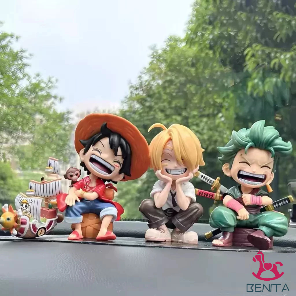 【24H COD】One Piece Action Figure Zoro Roronoa Resin Lufyy Koleksi Pajangan Anime Postur duduk One Pi
