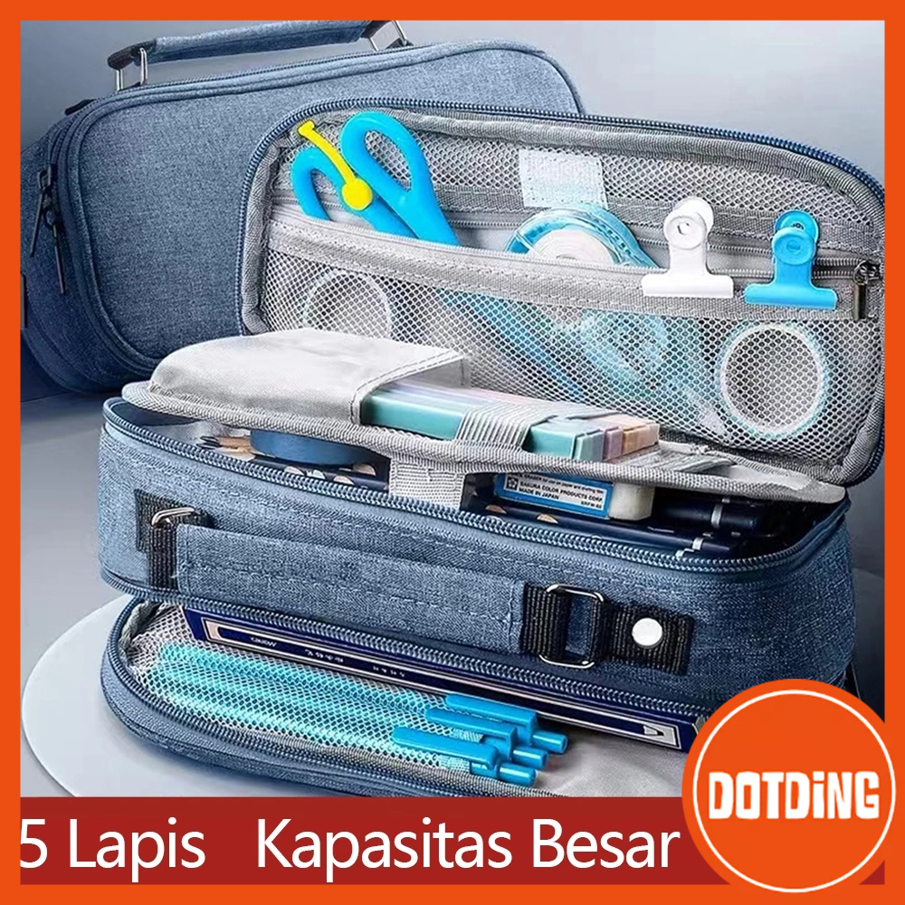 

[COD] Tempat Pensil Berkapasitas Besar Tempat Pensil Pencil Case Large Capacity Transparan Kantong Pensil Kapasitas Besar Perlengkapan Multifunction Double Layer Pen Bag Tas Pensil Kantong Pen