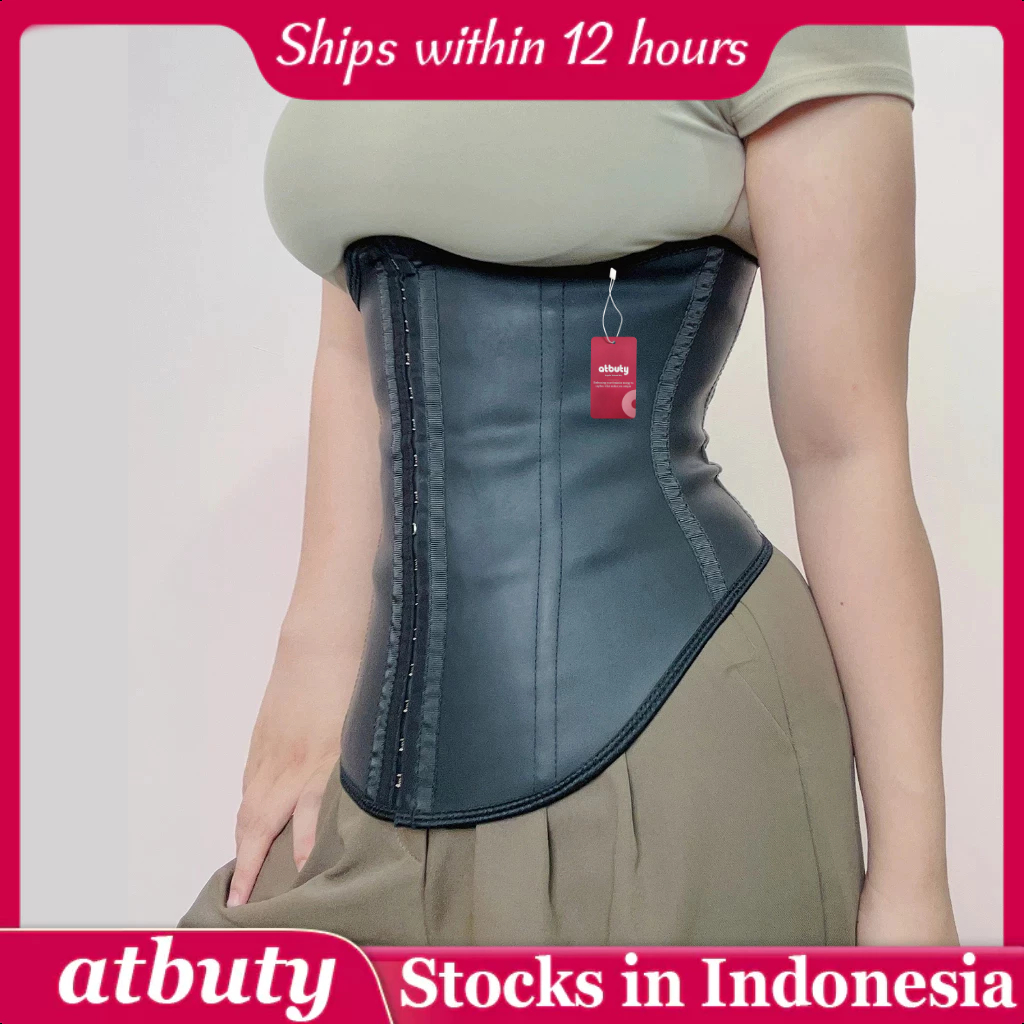 【atbuty】【Pemanjang Gratis】Waist Trainer Corset ,Waist Trainer Woman,Corset Belt,Corset Top,Latex Wai