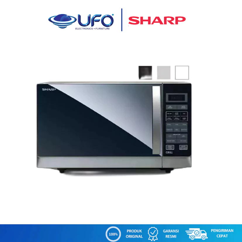 Sharp Stylish Designed Microwave Oven 25L R728-(S)/(W)/(K)IN - Oven Listrik Low Watt - Murah - Micro