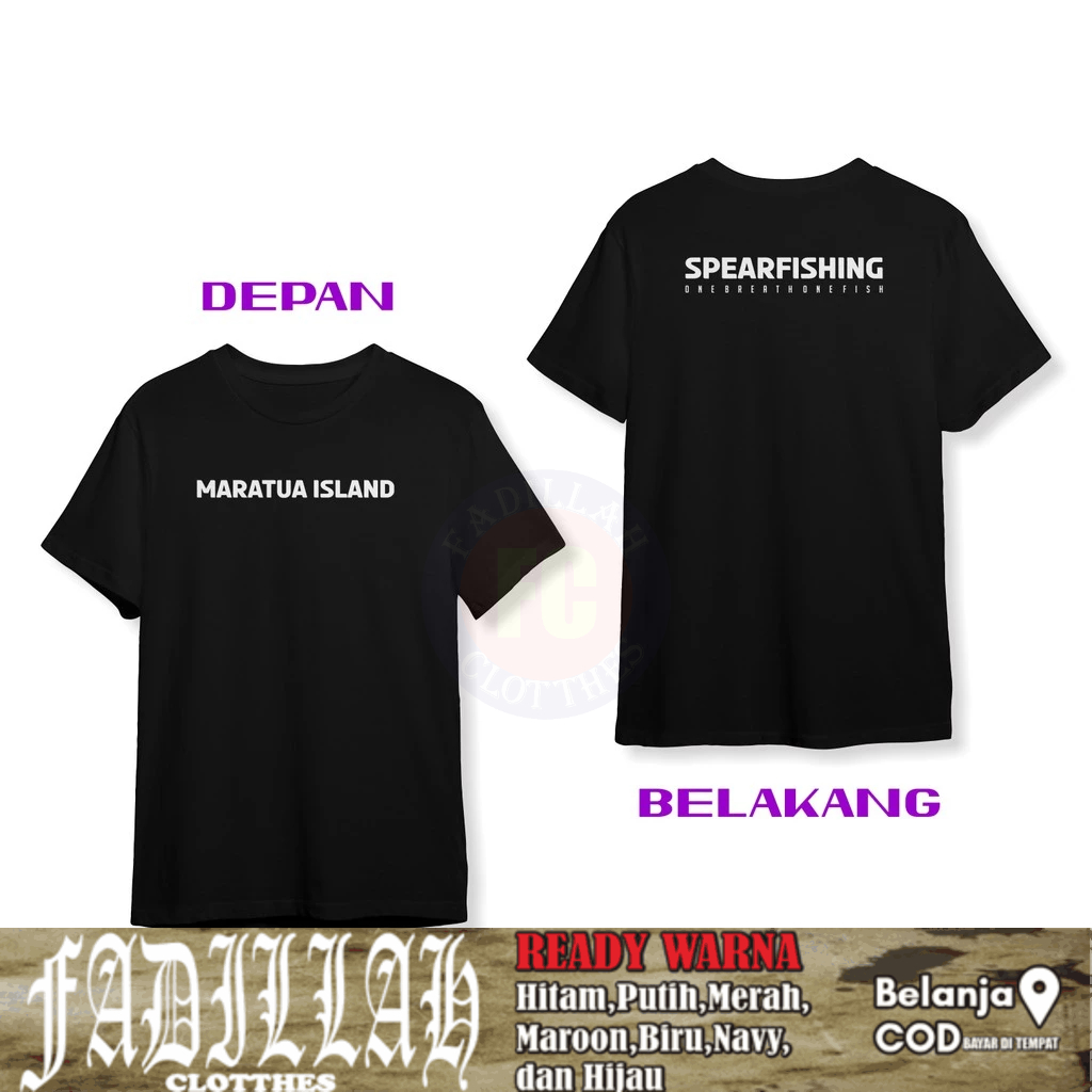 Baju Kaos Diving Spear Fishing Maratua Island DB Baju Sport