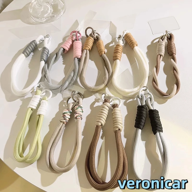 Tali HP String Gantungan Tali Pergelangan Tangan Dikepang Rantai Ponsel Antihilang Casing HP Warna K