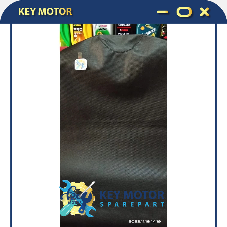 Kain / Sarung / Kulit Jok Motor Jahit Hitam Polos