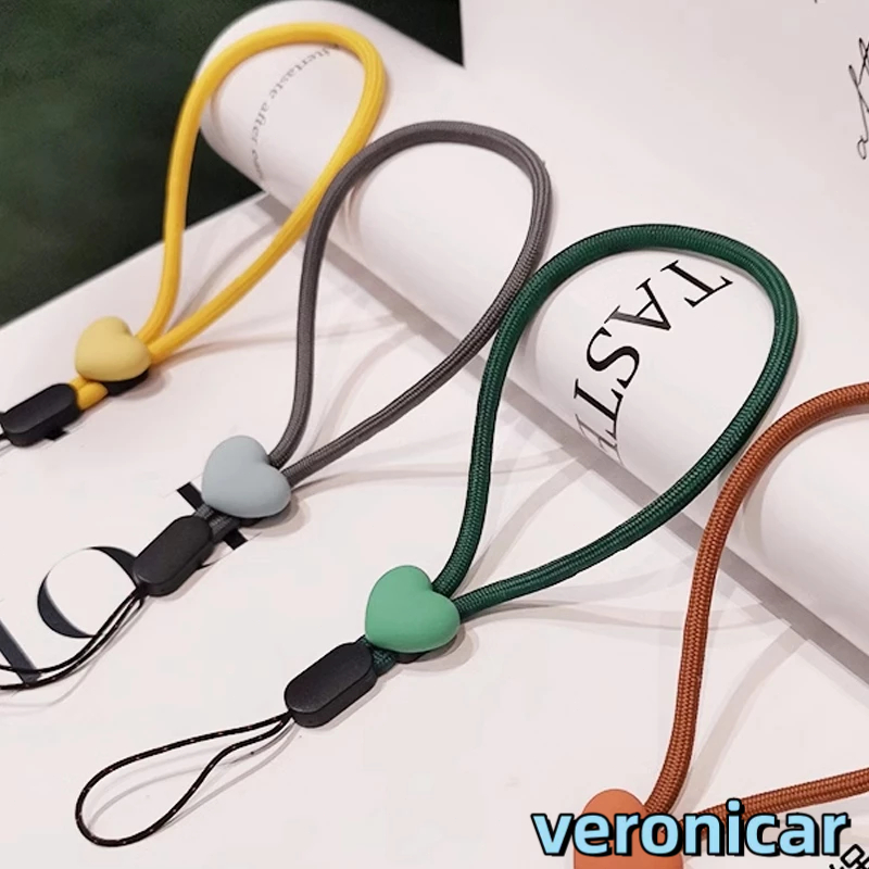 

Phone Strap Kartun Hati Panjang Pendek Tali Lanyard Yang Dapat Disesuaikan Universal Tali Hp Gantungan Hp -Ver