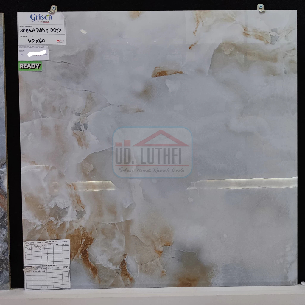 Granit Lantai Halus Glazed Polish 60x60 Grisea Daisy Onyx - Jepara