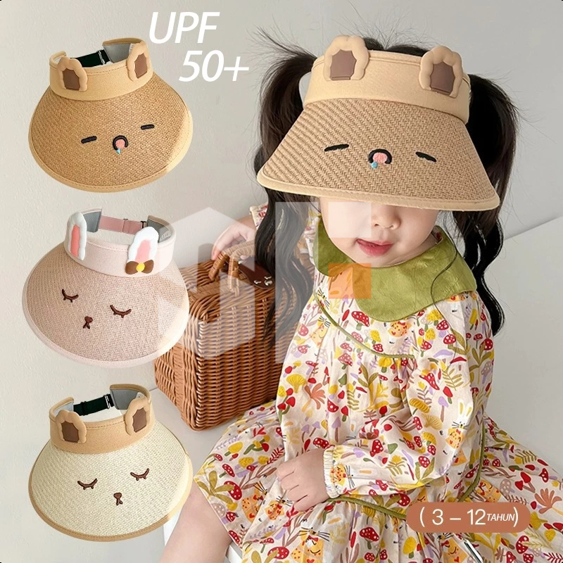 Shulanger Topi wanita Topi Anak Bucket Hat Premium Topi pantai wanita lucu topi anti uv Korea topi b