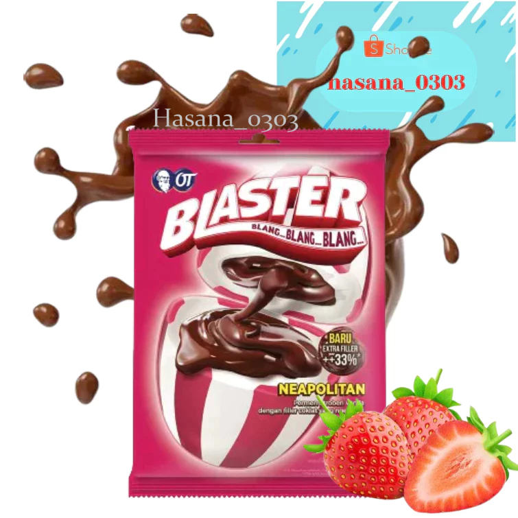 

Blaster Neapolitan Permen Stroberi Vanila 100 g