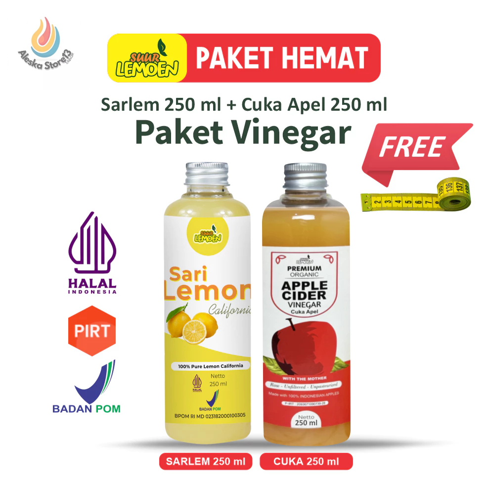 

PAKET HEMAT Suur Lemoen Paket Diet Sehat - Sari Lemon 250 ML dan Cuka apel 250 ML - by aleska