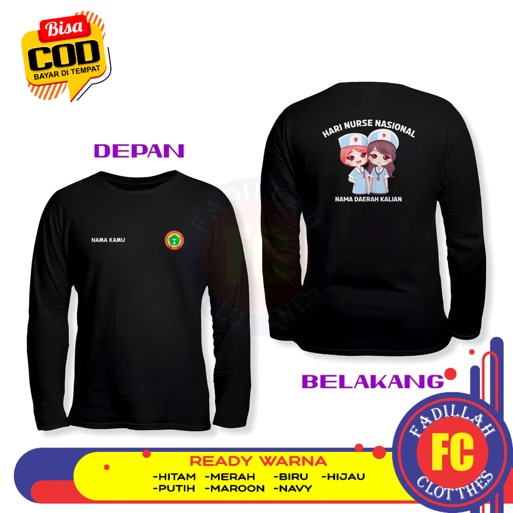 Baju Kaos Hari Nurse Nasional PPNI Persatuan Perawat Nasional Indonesia Gratis Nama Kamu Dan Nama Da