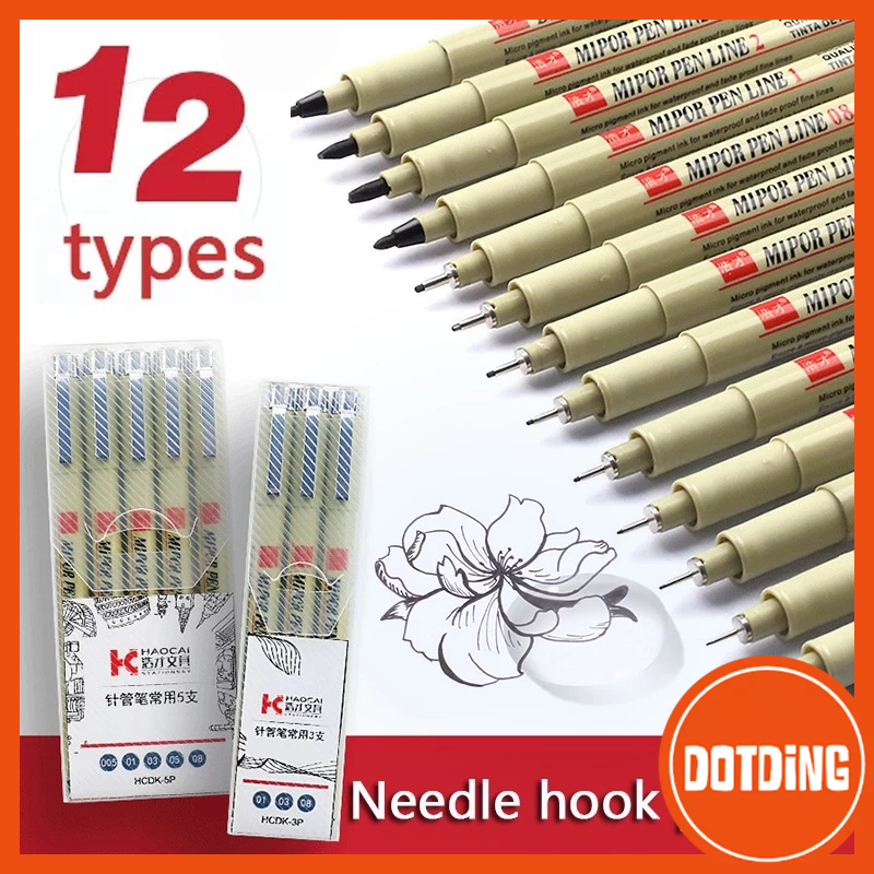 

[COD] Pena Garis Kait Seni Spidol Lengan Pena Jarum Benang Pena Sketsa Manga yang Dilukis dengan Tangan untuk Siswa Alat Tulis Perlengkapan Sekolah