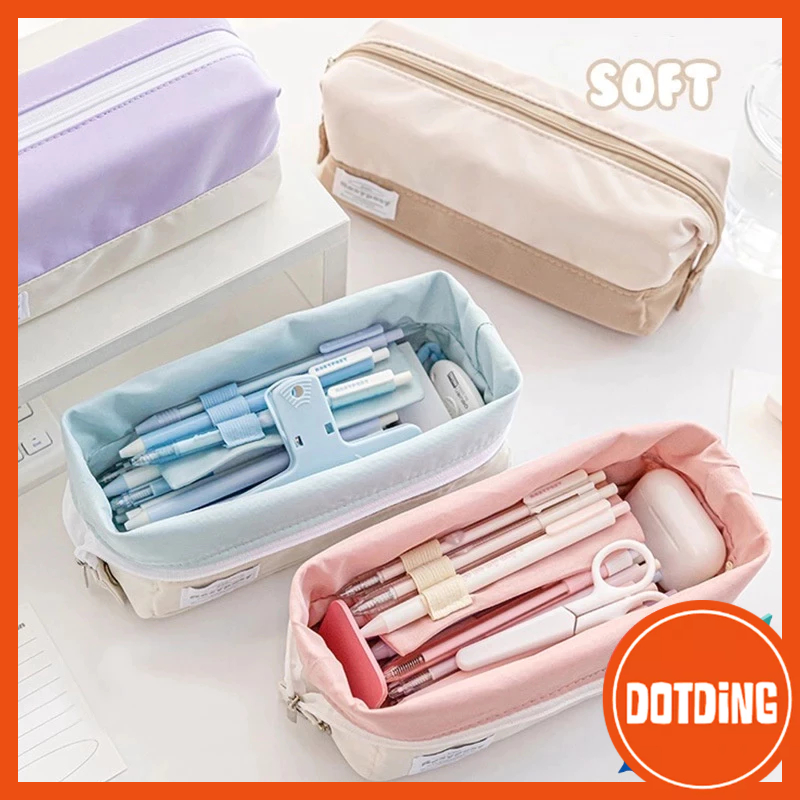 

[COD]Kotak Pensil Kanvas Lipat Kapasitas Besar Kantong Kawaii Tas Penyimpanan Kosmetik Multifungsi untuk Perlengkapan Kantor Alat Tulis Siswa