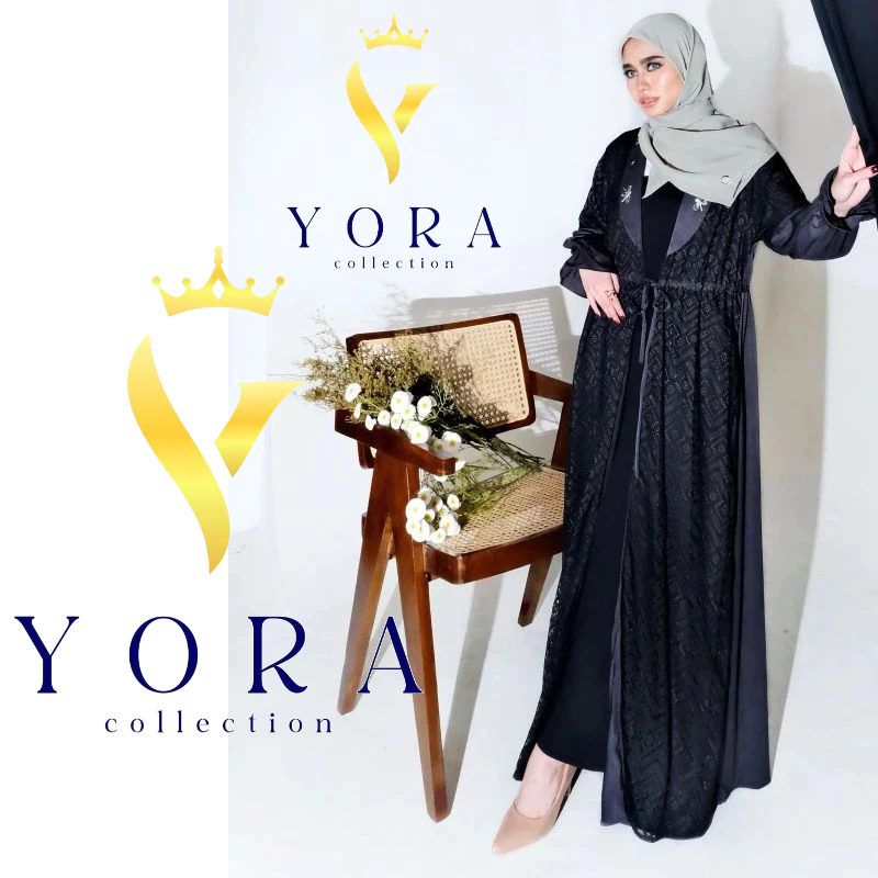 MALIKA BROKAT LONG CARDIGAN gamis lebaran 2025 model gamis terbaru