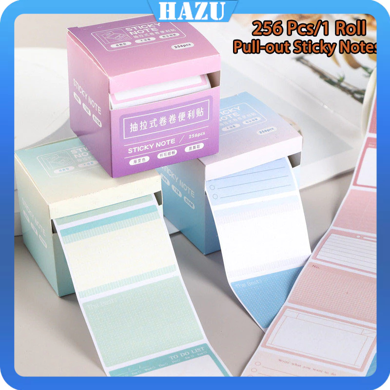 

256 Pcs/1 Roll Sticky Notes Memo Label Sticker Bookmark /Pull-out Sticky Notes Sticker Lucu /Sticky Note Pelajar /DIY Notebook Decoration Material /Sticky Notes Aesthetic
