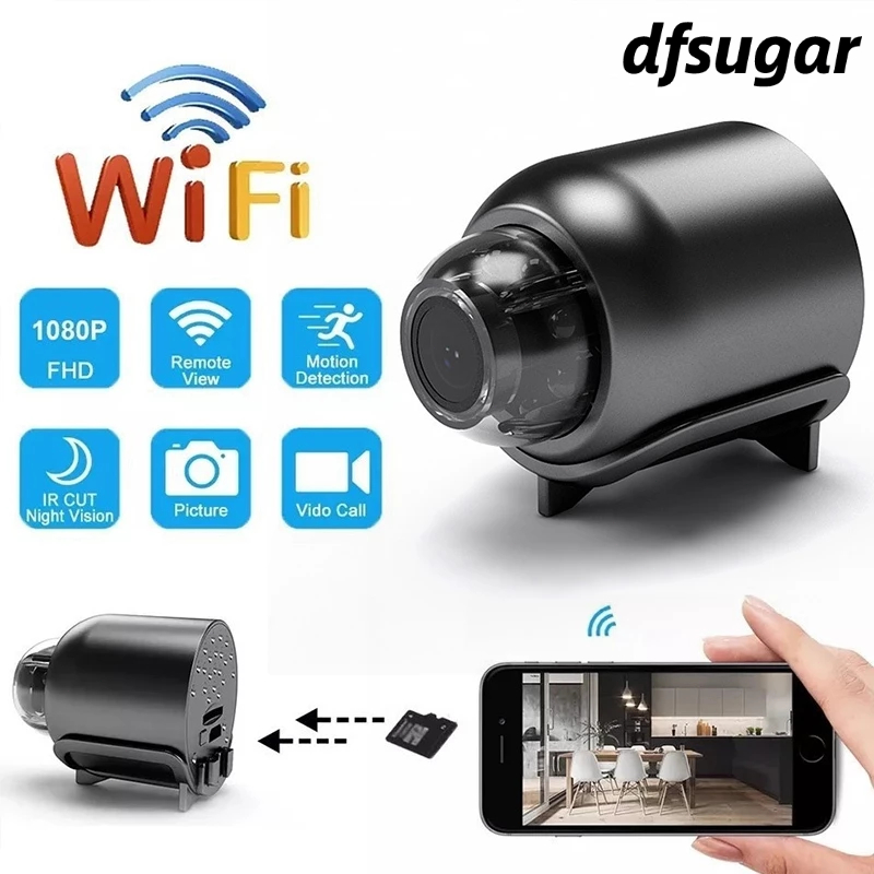 Kamera Mini WIFI CCTV Mini Tersembunyi Tanpa Kabel 1080P CCTV WIFI Jarak Jauh Lewat hp Bluetooth Cam