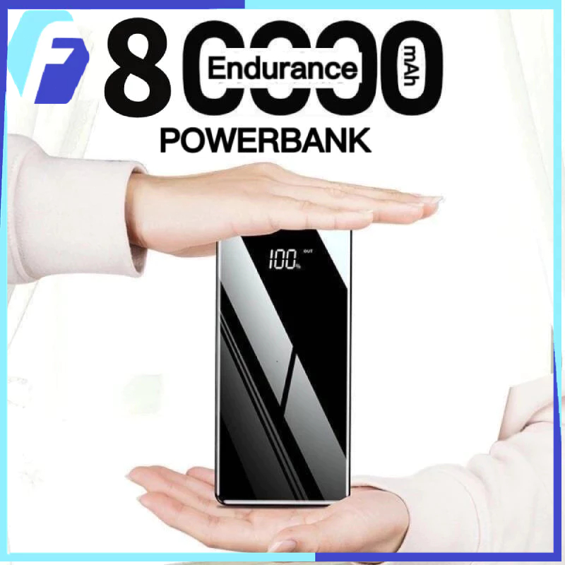Powerbank 80000mah 4 Output 3 Input Led Power Display 2.1A Power Bank Fast Charging Power Bank 20000