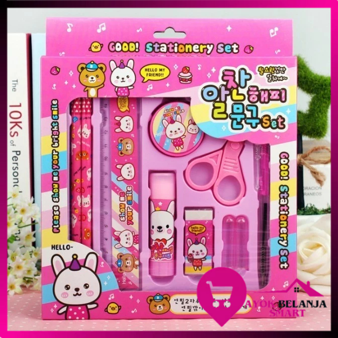 

ABS Paket Alat Tulis set 8in1 Stationery Set Study Set Anak Karakter Set Alat Tulis Anak TK