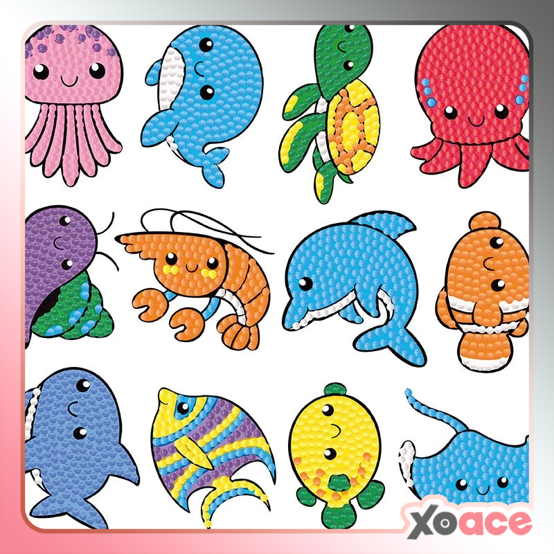 

DIY 5D Diamond Painting Sticker Animal Series Stiker Set Seri Binatang C