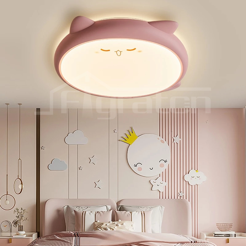 Lampu Kamar Anak LED Lampu hias anak kartun Totoro biru/pink dekorasi Lampu Plafon kamar Hewan