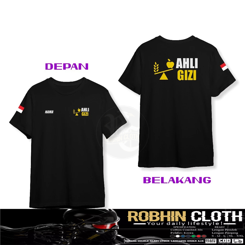 Kaos Baju Ahli Gizi Gratis Nama Kamu Kaos Distro