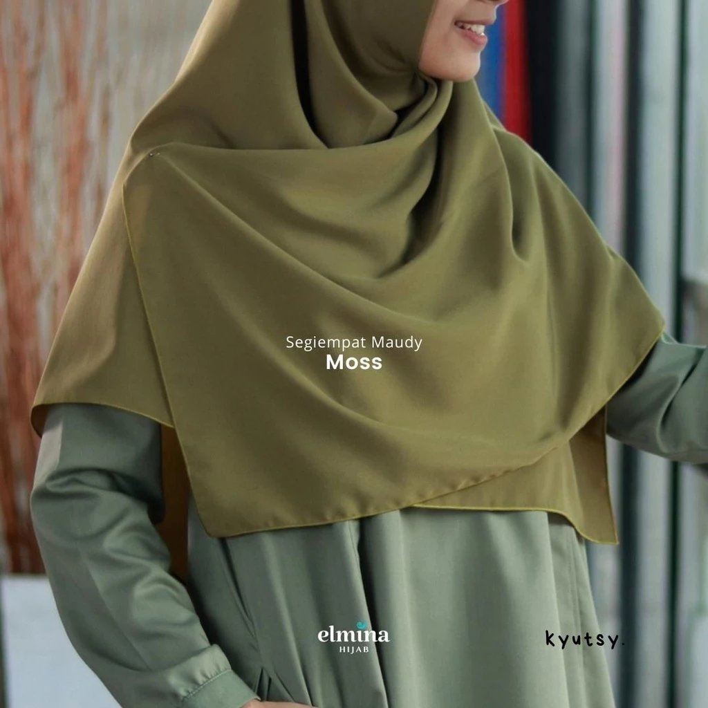Elmina Segi Empat Maudy 115 cm Hijab Premium Terbaru 2025 Simple Minimalis Square Daily Kerudung Dai