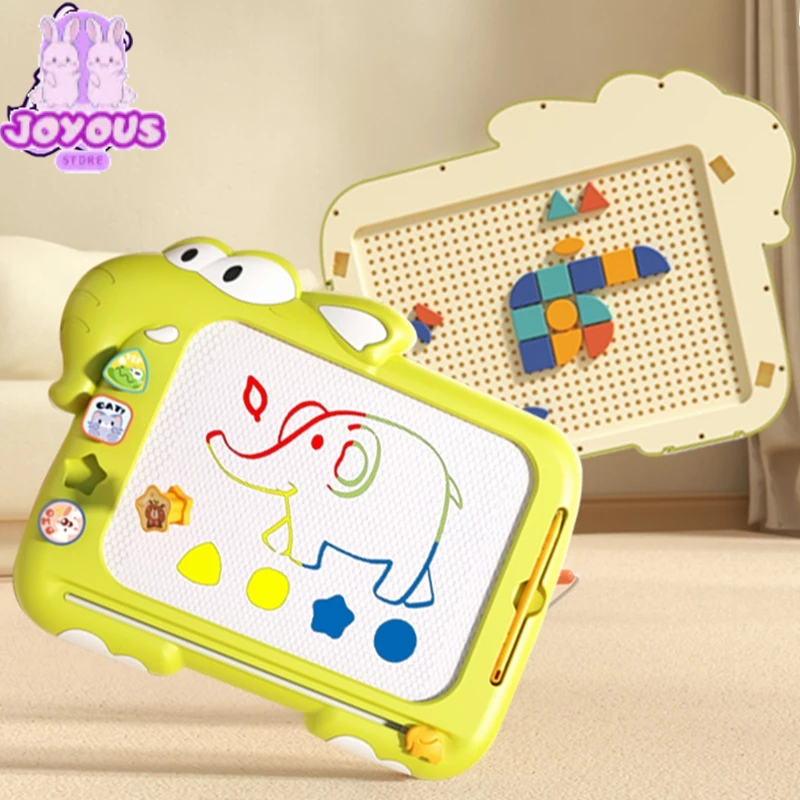 

Papan gambar dua sisi magnet anak-anak dapat menghilangkan papan tulis grafiti warna-warni alat bantu pengajaran pendidikan awal taman kanak-kanak hadiah anak laki-laki dan perempuan