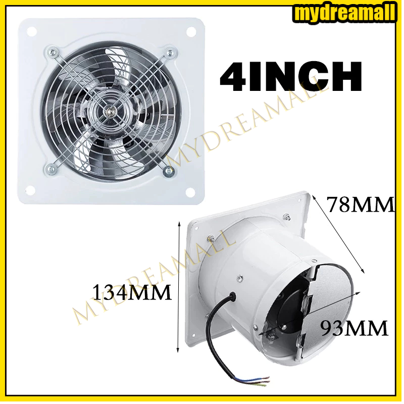 Ready Stock 4 Inch Kipas Exhaust Ventilasi Dinding / Exhaust Fan Dinding / Exhaust Fan / Exhaust Fan