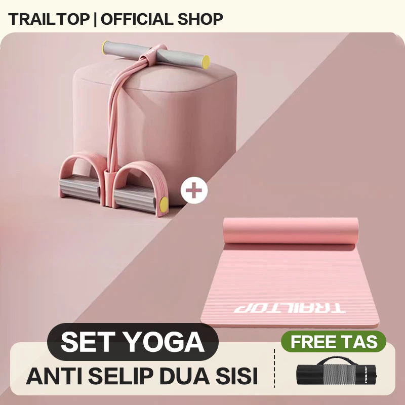 TrailTop Matras Olahraga Dan Tummy Trimer Fitnes Set Karpet Olahraga Workout Alat Olahraga Pengecil