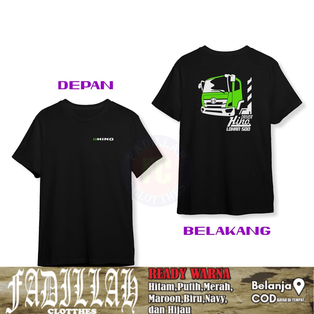 Baju Kaos Mobil Hino Lohan 500 Driver Vector Baju Otomotif