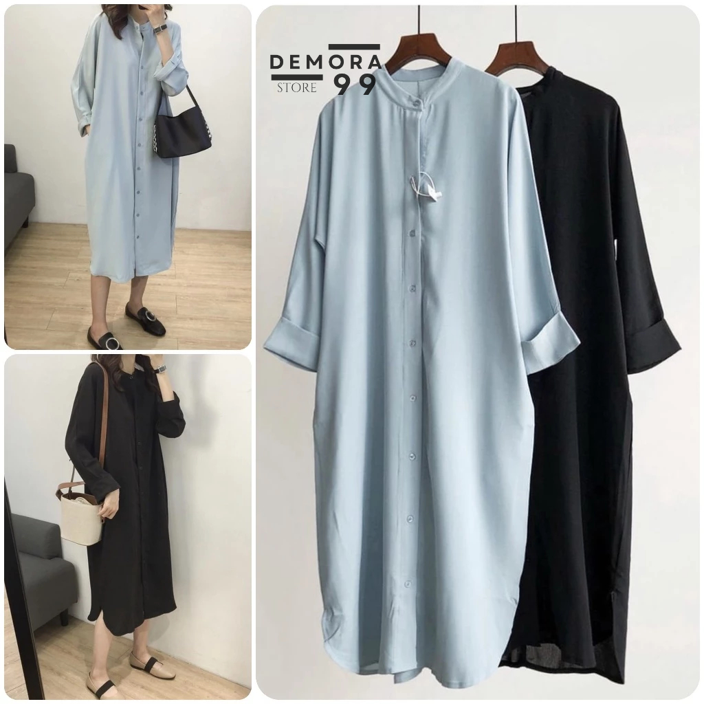 NANDA TUNIK Baju Tunik Wanita Polos Korean Style Kekinian Simple Minimalis