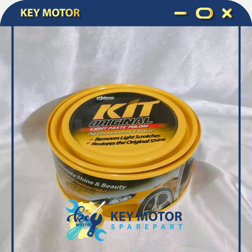 Kit Paste Wax Original Car Kuning Light Polish Poles Body 225 Gr