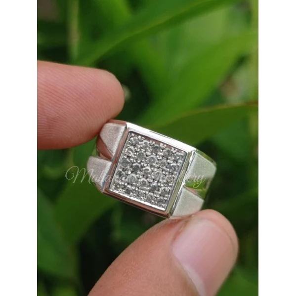 cincin pria berlian asli Eropa+ memo