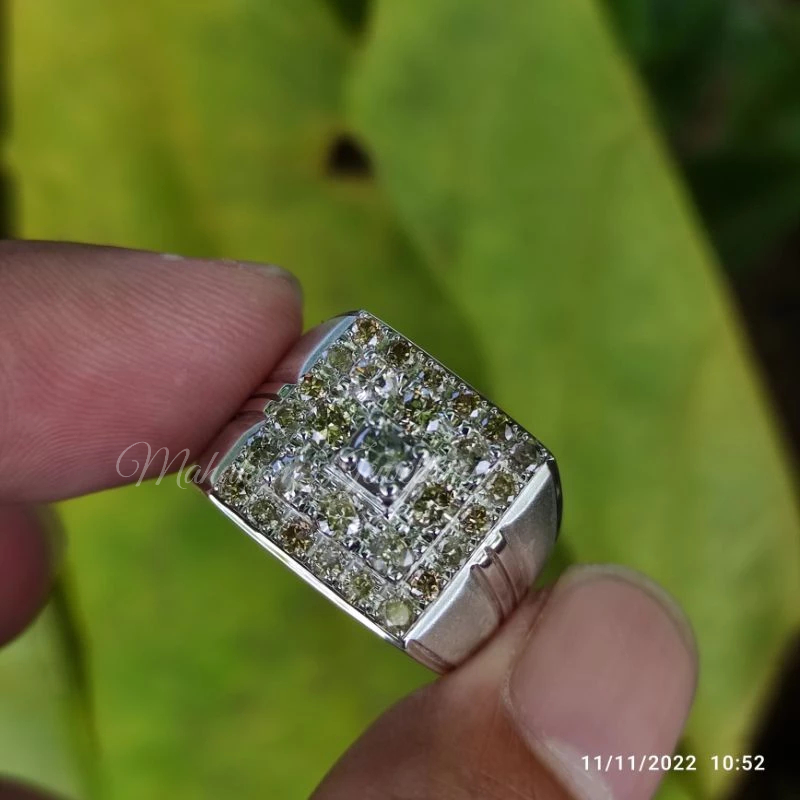 cincin pria berlian asli eropa elegan + memo