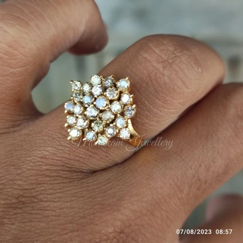 cincin emas berlian Eropa model bunga