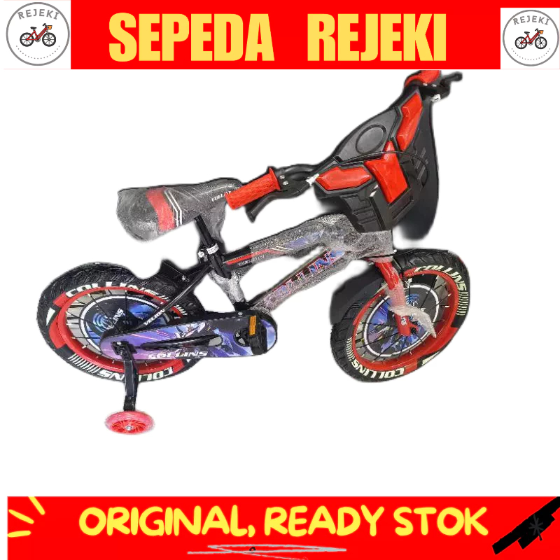 PROMO SEPEDA BMX 16 COLLINS KOM SETIR OVERSIZE + BAN BESAR + RODA SAMPING KLAHERAN