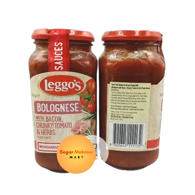 

(SMM) LEGGOS Bolognese With Bacon Pasta Sauce 500GR Bumbu bolognese (Mengandung Babi)