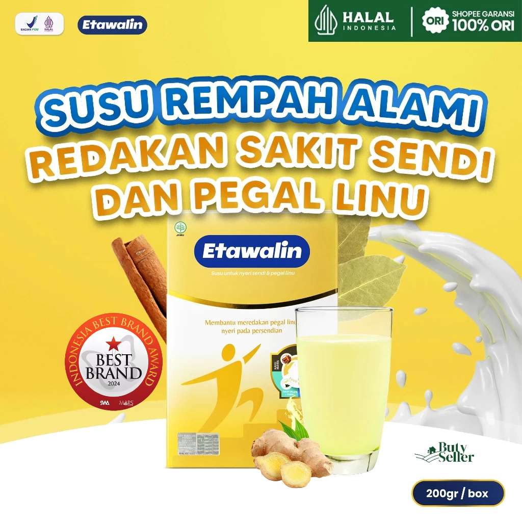 

Susu Kambing Etawalin Atasi Nyeri Sendi Pegal Linu & Asam Urat Rematik - Etawa Kesehatan Tulang Susu Rempah Jahe Alami Butyseller Etawalin Official Store