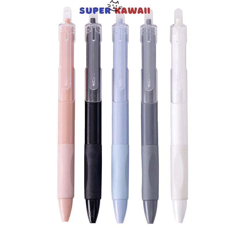 

SuperKawaii - [SK196] Pulpen tinta hitam warna pastel aesthetic morandi color / pulpen korea / korean pen / pena / alat tulis