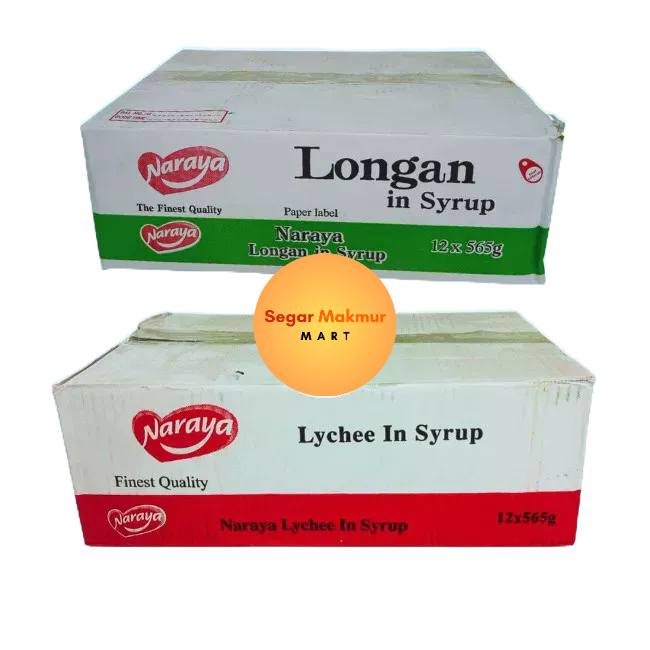 

(SMM) (KHUSUS KARGO) 1CARTON - 12 kaleng Naraya Longan atau Naraya Lychee Buah Kelengkeng-Leci dalam sirup