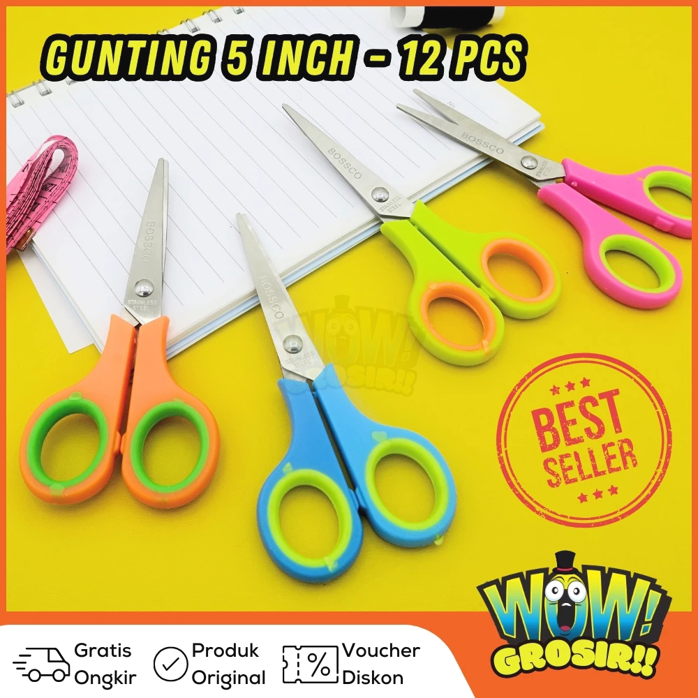 

RB GROSIR!!!! GUNTING LEMBARAN 12 PCS MURAH / GUNTING KERTAS TAJAM / GUNTING KECIL TAJAM / GUNTING