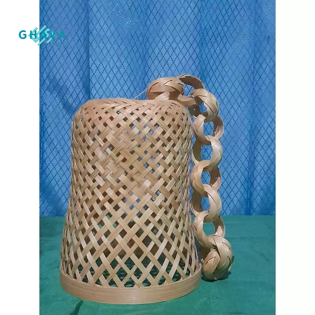 Kap Lampu - Kap Lampu Lonceng - Kap Lampu Unik - Kap Lampu Hias - Kap Lampu Gantung - Anyaman Bambu