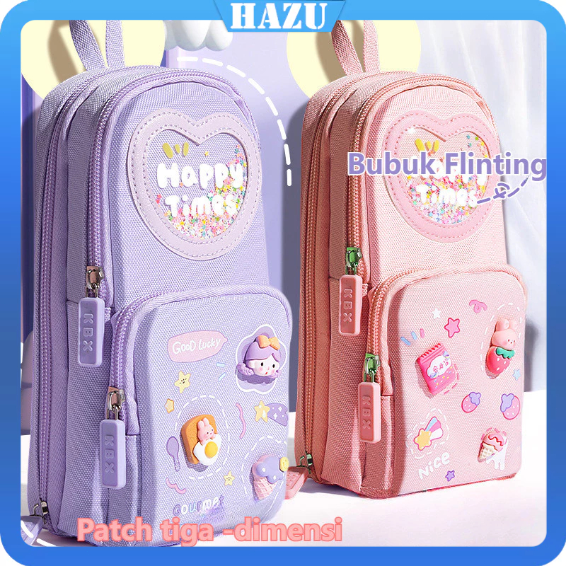 

Tempat Pensil Kotak 3D Anak Perempuan Lucu Besar/ Korea Kotak Pensil Kanvas 6 Ruang / kotak pensil anak sekolah / Tempat pensil kapasitas besar stroberi/ceri/es krim