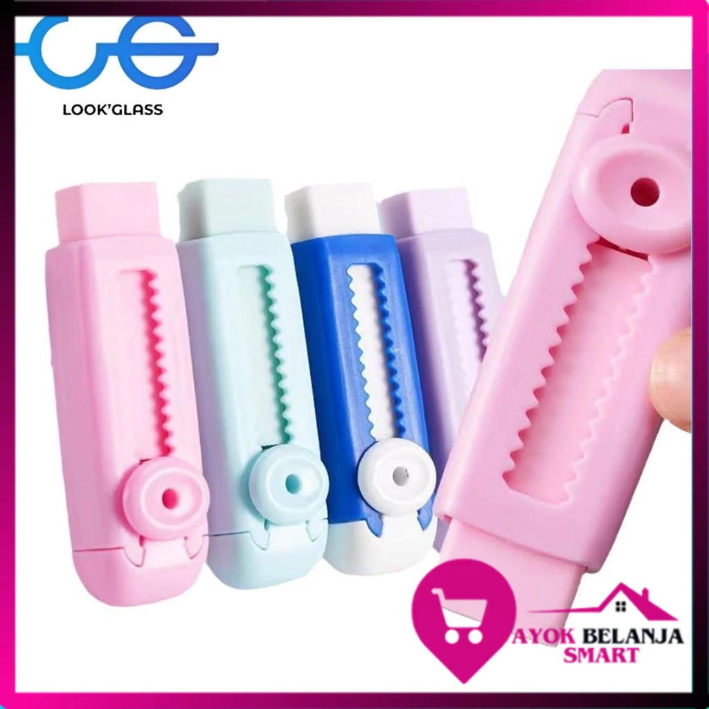 

ABS Penghapus Pensil Dorong Warna Pastel Penghapus Mekanik Lucu Mechanical Eraser Push & Pull Retractable Perlengkapan Sekolah Anak Sliding Eraser Hapusan Mekanik Warna Lucu Tidak Meninggalkan Serpihan