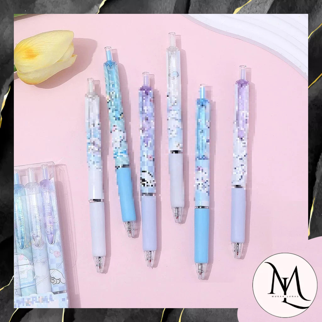 

MUNAS Pulpen Mekanik 0.5mm Set Isi 6 Pcs Motif Kartun Series Set Pena Gel 0.5mm Karakter Lucu Pulpen Gel 6IN1 Warna Hitam Bolpoint Tinta Gel Cair 6 Pcs Journaling Pen Alat Tulis