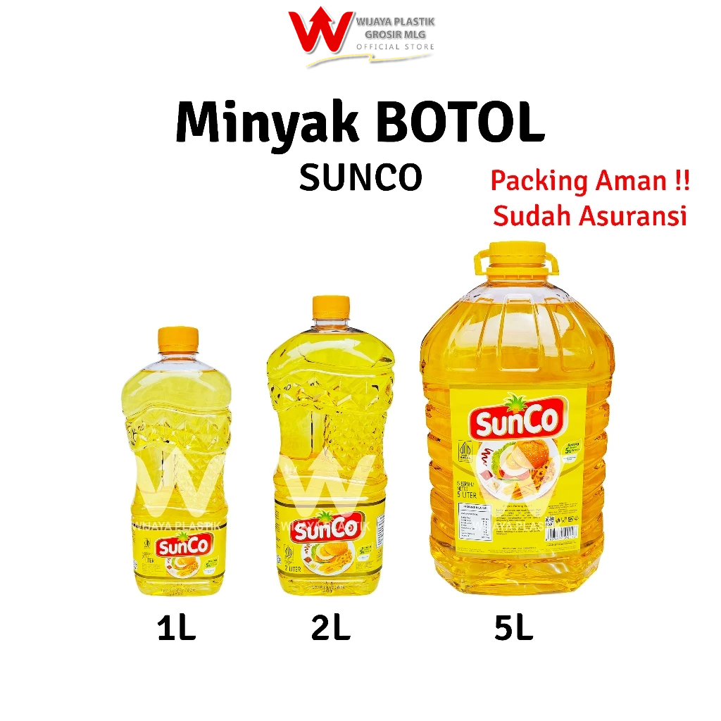 

[PROMO] Minyak BOTOL Besar [SUNCO] 1L 2L 5L --- @botol | 1 2 5 liter lt L sunco bening goreng kelapa sawit murah wilmar botol Pack