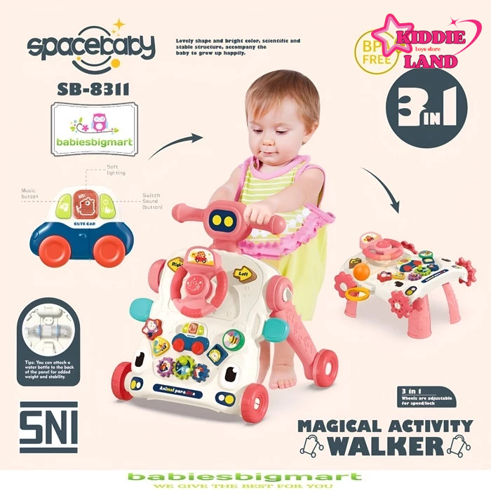 Mainan untuk belajar jalan batita walker baby mainan dorong belajar jalan anak