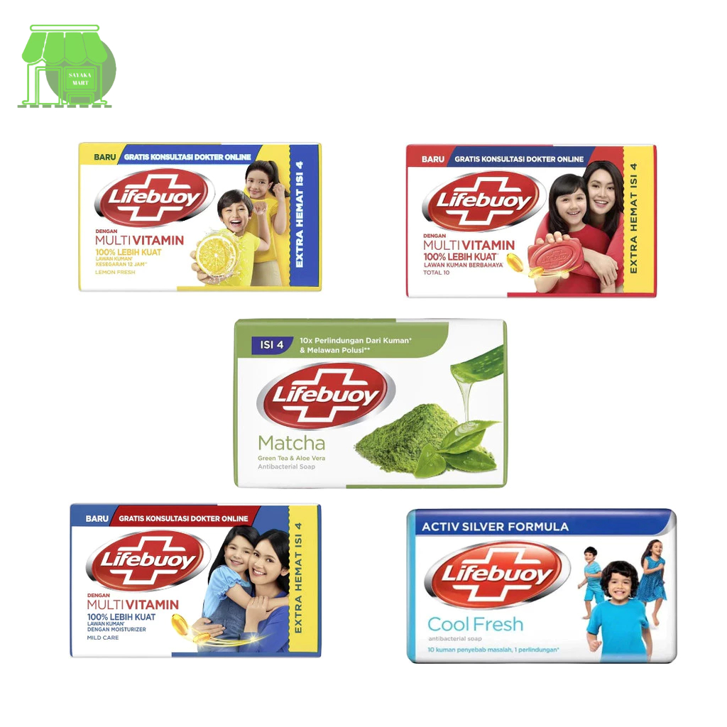 Lifebuoy Sabun Batang Matcha Green Tea - Sabun Mandi
