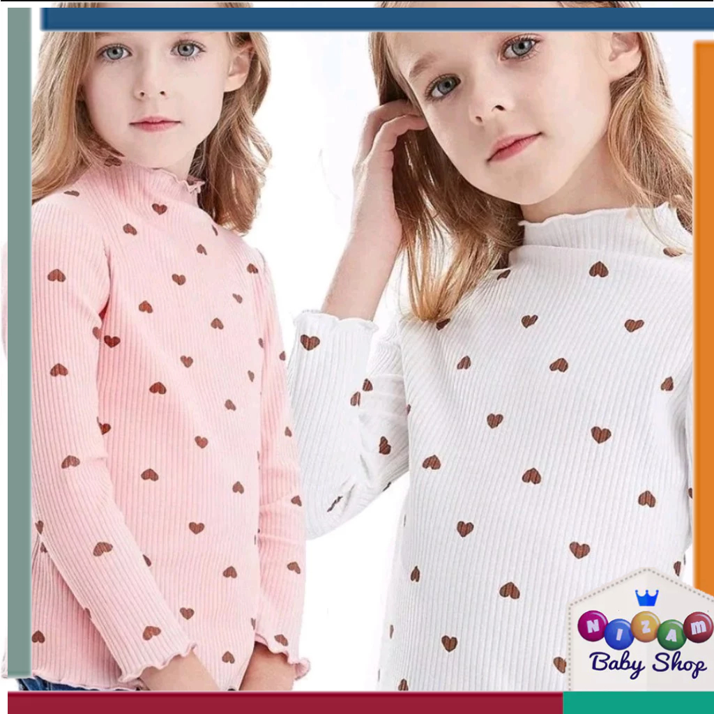 LONG RIB TOP ATASAN ANAK LENGAN PANJANG 6 BULAN-4 TAHUN