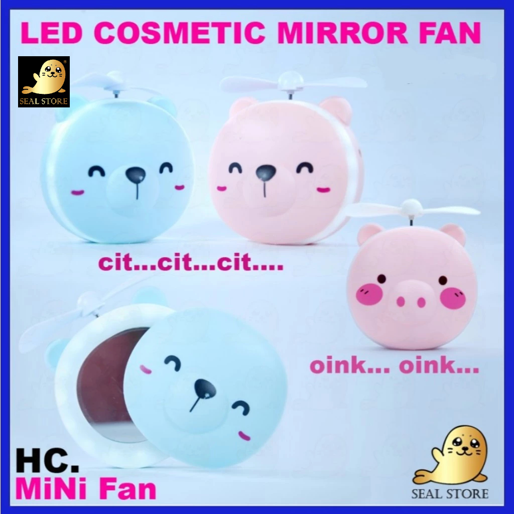 BEAR New kipas angin mini Kaca /Kipas meja isi ulang USB / Kipas portable/mini fan / Kipas Lampu